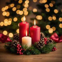  Cosy Christmas candles and ornament