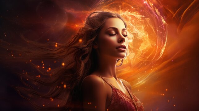 Energy woman, healing feminity