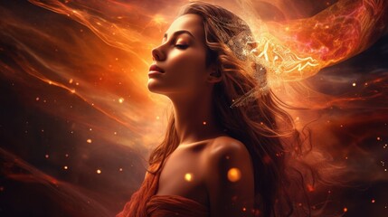 Energy woman, healing feminity