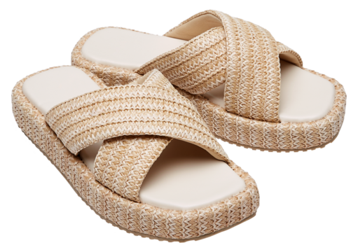 raffle slippers isolated on white