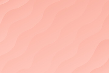 Cute abstract light peach color wavy pattern, gradient background. Aesthetic nude pink wallpaper with geometric curvy lines texture. Perfect for elegant presentation, web banner, poster © AnnaShine