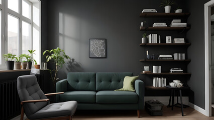 A vibrant and stylish living room featuring modern decor, colorful accents, and unique design elements for a fresh and lively atmosphere.