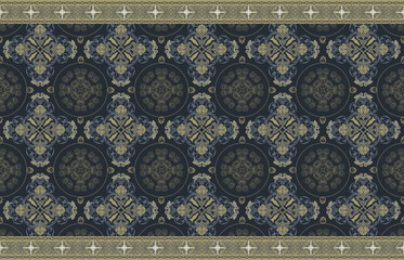 B_15_Fabric Pattern Art;Ornate Vintage Floral Pattern