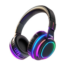 Vibrant wireless headphones with RGB lighting perfect for music lovers at night