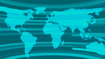 Glow green color strips line with earth planet designs and modern technologies for news presenters illustration background.
