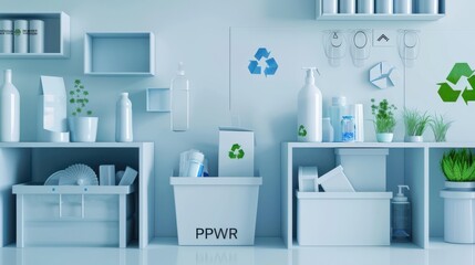 Recycling Center with Eco-Friendly Materials