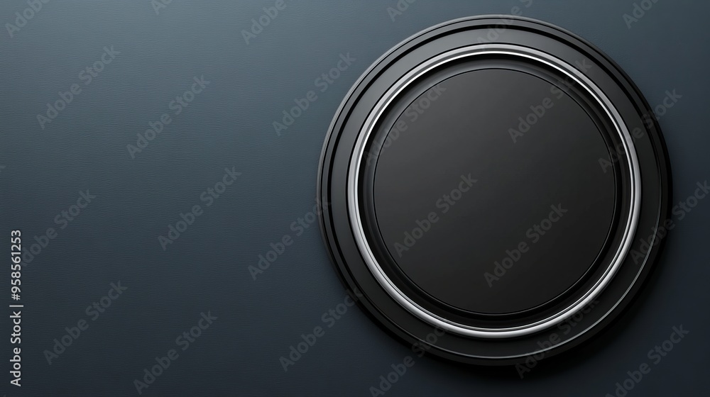 Poster a single large, smooth, tactile neumorphic round button with a soft, embossed appearance, highlighte