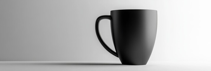 Icon featuring a black coffee cup with a strong flavor, perfect for coffee enthusiasts, isolated on white