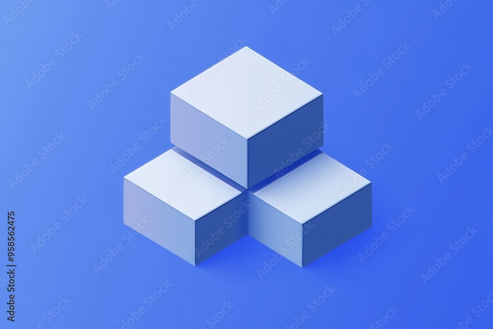 Poster isolated server database object in 3d. isometric render illustration