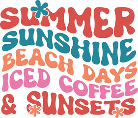 summer sunshine beach days iced coffee and sunsets