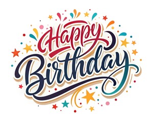 Obraz premium happy birthday text typography background