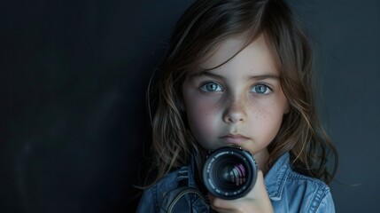 Fototapeta premium USA, California, Los Angeles, portrait of girl(4-5) holding