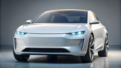 modern concept electric car with backgrund