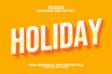 Holiday editable text effect in modern trend style