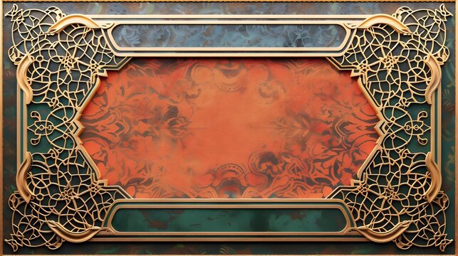 Traditional ornate Arabic frame