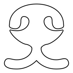 The dog's mouth and nose puppy pet concept veterinary doggy contour outline line icon black color vector illustration image thin flat style