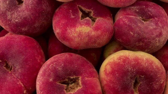 Background. Fig peach, its shape, texture and skin color. The beauty of fruits
