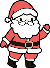 Christmas line drawing cute cartoon elements hand drawn