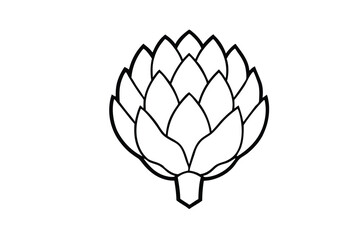 Artichoke silhouette vector illustration isolated in white background