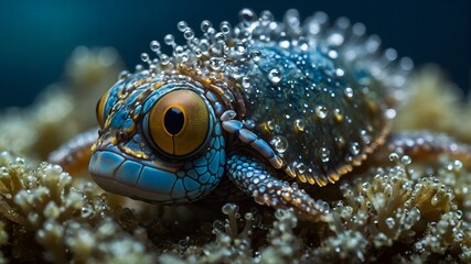 Shimmering in the darkness an exquisite deep-sea fish
