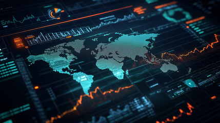 Design an interactive business chart visualizing the impact of global events on the stock market