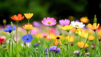 Obraz premium Vibrant Wildflower Meadow in Bloom