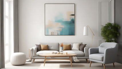 A modern living room features sleek lines, chic furnishings, minimal decor, and bright, elegant accents.