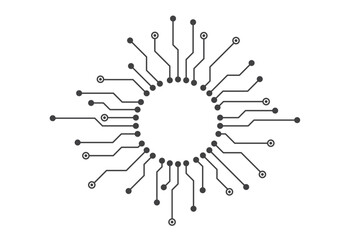 Circuit board isolates on a white background. Abstract High-tech technology. Electronic motherboard vector illustration design.