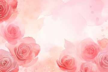 Rose watercolor background texture soft abstract illustration blank empty with copy space for product design or text copyspace mock-up template for website 