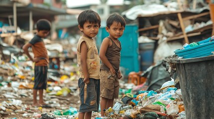 Children in a Waste Dump