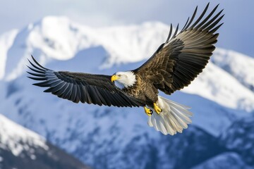 Fototapeta premium american bald eagle in flight