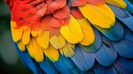Obraz premium Colorful Parrot Feathers Texture Background