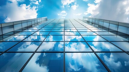 Consulting firm logo displayed on a modern office building facade. 