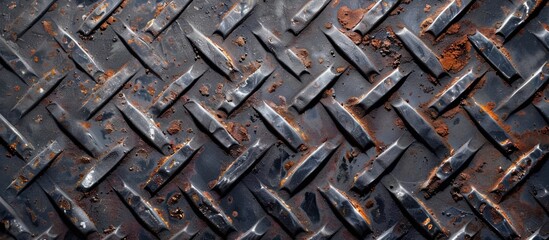 black metal and rust surface texture floor Anti slip