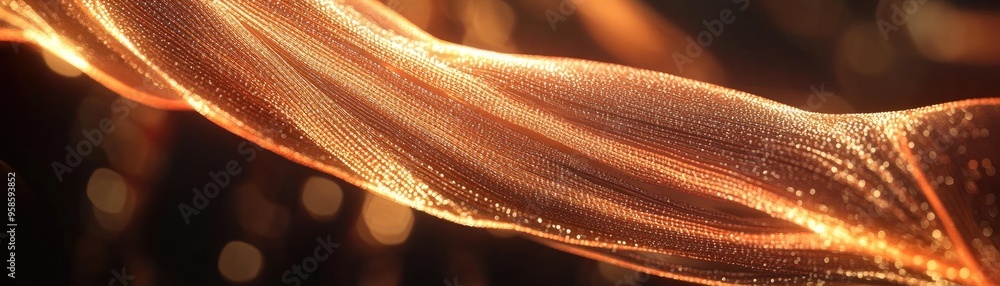 Poster a mesmerizing swirl of golden light creating an ethereal atmosphere, perfect for adding warmth and e