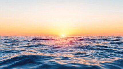 Obraz premium Sunrise over a calm ocean, symbolizing new beginnings and fresh starts