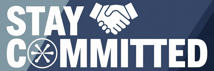 Graphic Design Featuring Commitment Theme with Handshake
