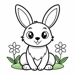 bunny with a flower