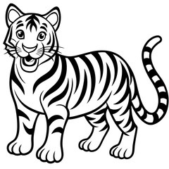 tiger cartoon isolated on white