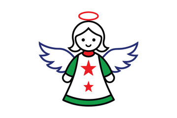 Christmas angel isolated on white