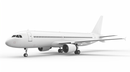 Obraz premium Blank white airplane mock up isolated on white background