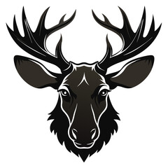 Naklejka premium deer head silhouette