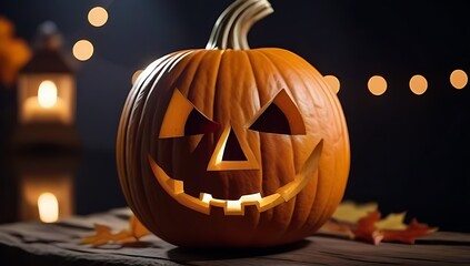 carved pumpkin scarecrow halloween
