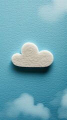 Wallpaper of felt cloud circle symbol white.