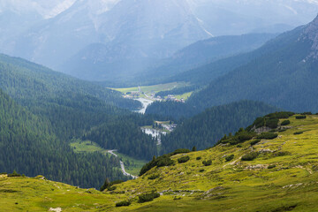 Fototapeta premium View from hiking near Tre Cime di Lavaredo - Italy