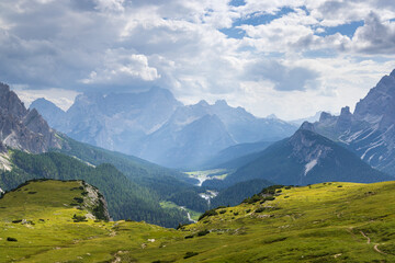 View from hiking near Tre Cime di Lavaredo - Italy