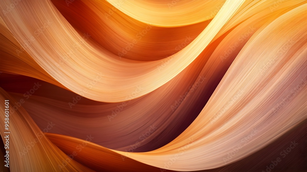 Aufkleber captivating fluid motion abstract with swirling curves and colorful gradients