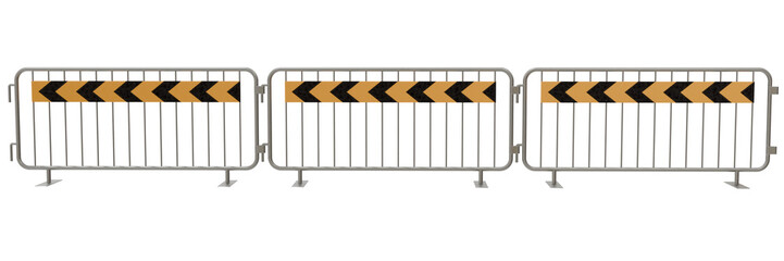Crowd Management Tool (PNG): A transparent image of a metal barrier for controlling crowds.