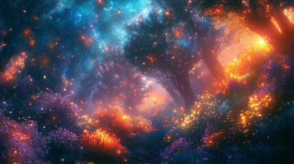 Naklejka premium Enchanted Forest Glow.