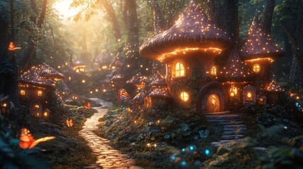 Enchanting Mushroom Homes.
